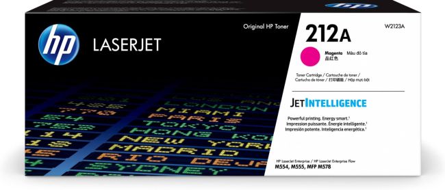 HP 212A Magenta Standard Toner Cartridge (4,500 Pages*) W2123A