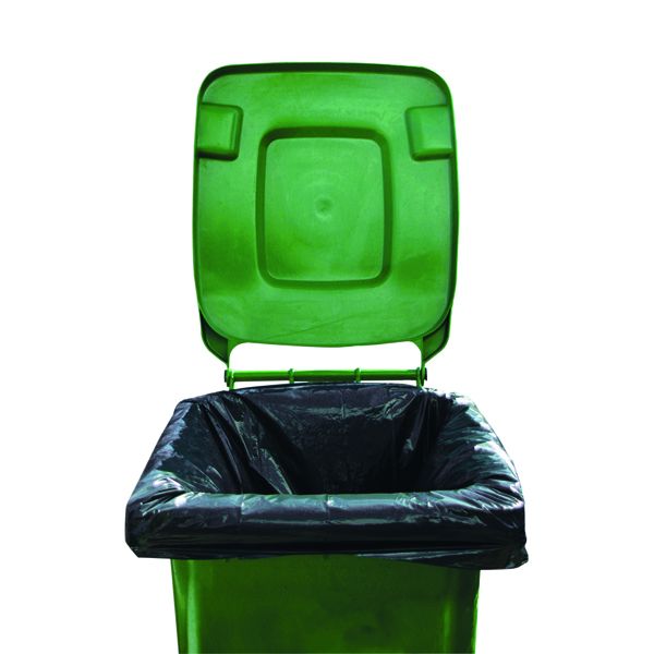 2Work Blk Wheelie Bin Liners Pk100 image
