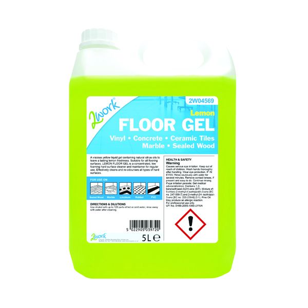 2Work Lemon Floor Gel 5 Litre image