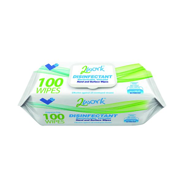 2Work Viricidal Wipes Pk100 image