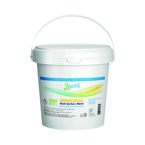 2Work Virucidal Surface Wipes Pk1000 image