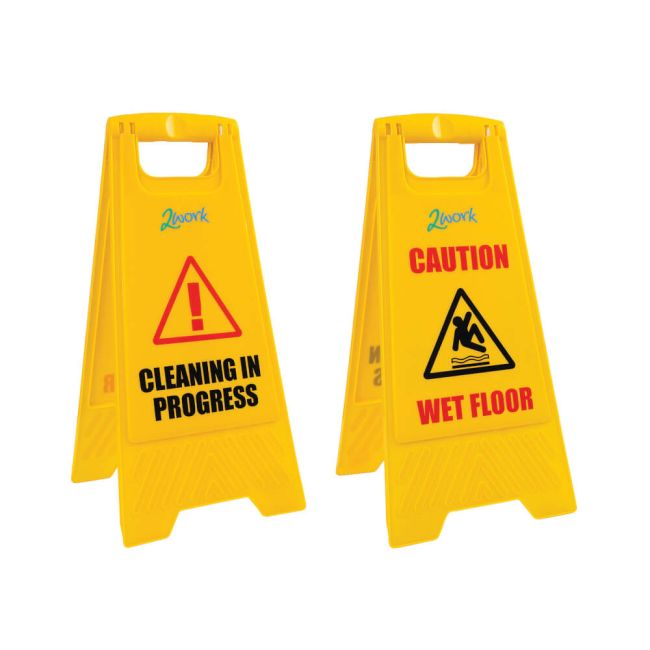 2Work Recycled Wet Floor Sign 2W10132 image 1