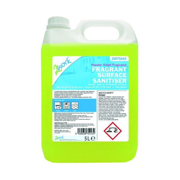 2Work Fragrant Surface Sanitiser 5L image