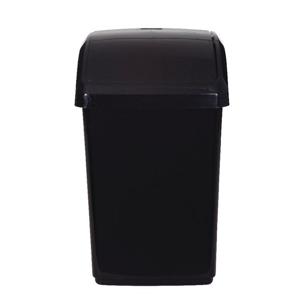 2Work Swing Top Bin 10 Litre Black image