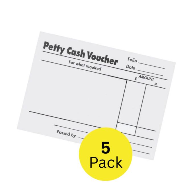 5 Star Office Petty Cash Pad 80 Sheets 88x138mm (Pack of 5)