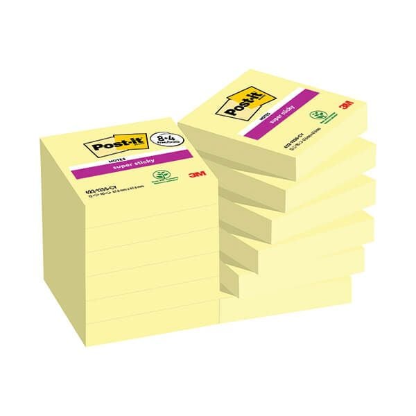 Post-it S/Stick 47.6x47.6 C/Ylw Pk12 image