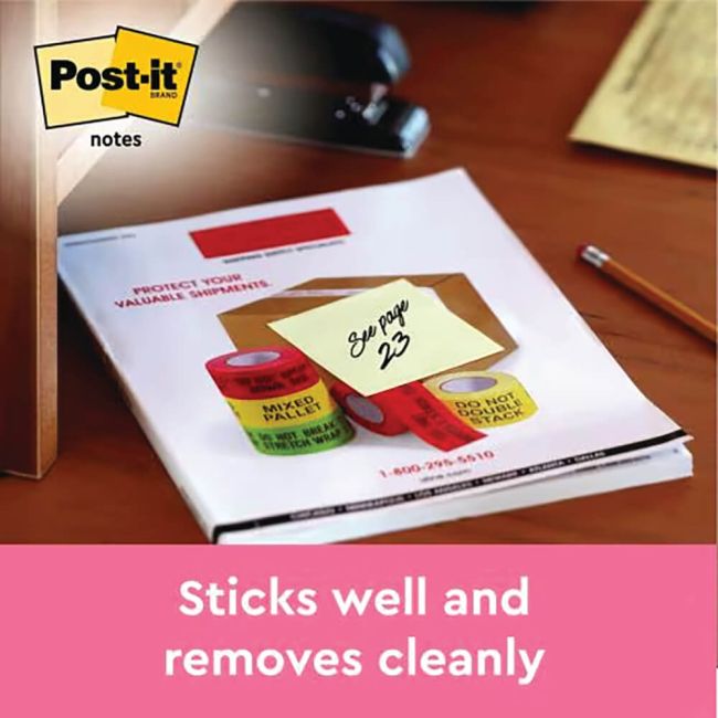 Post-it Notes 38x51mm 100 Sheets Canary Yellow (Pack of 12) 653-E image 4
