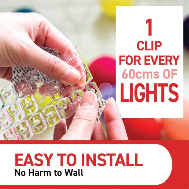 Command Clear 60 Decorating Clips + 68 Clear Strips Transparent 7100378547 image 2