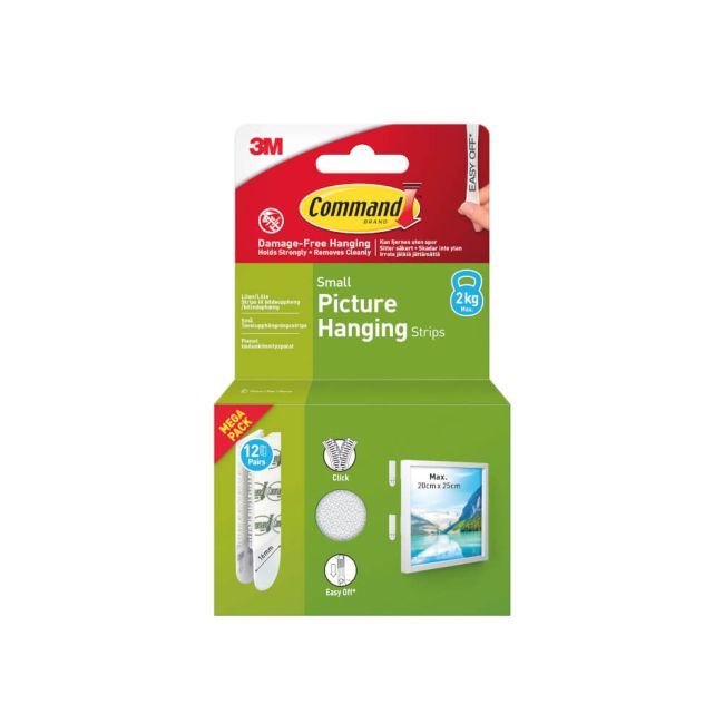 Command Picture Hanging Strips 12 Pairs Small White (Pack of 24) 7100337182 image 1