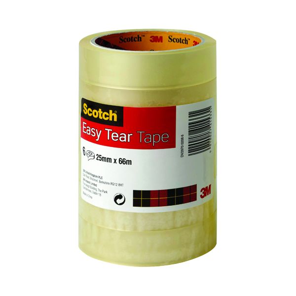 Scotch Easy Tear Clr Tape 25Mmx66M image