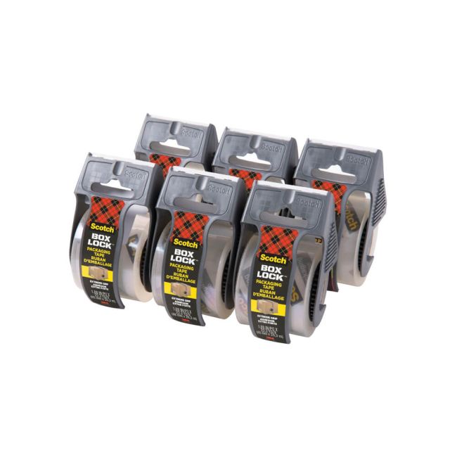 Scotch Box Lock Packaging Tape 1956EF 48mmx20.3m + Dispenser (Pack of 6) 7100263243 image 1