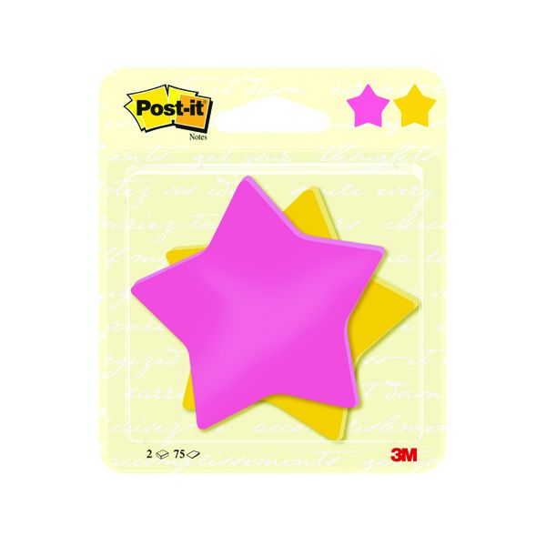 Post-it Note Star 75 Sh 70x70mm Pk2 image