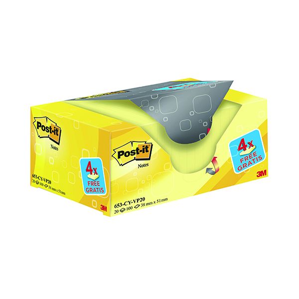Value Pack Postit Notes 38X51Mm P20 image