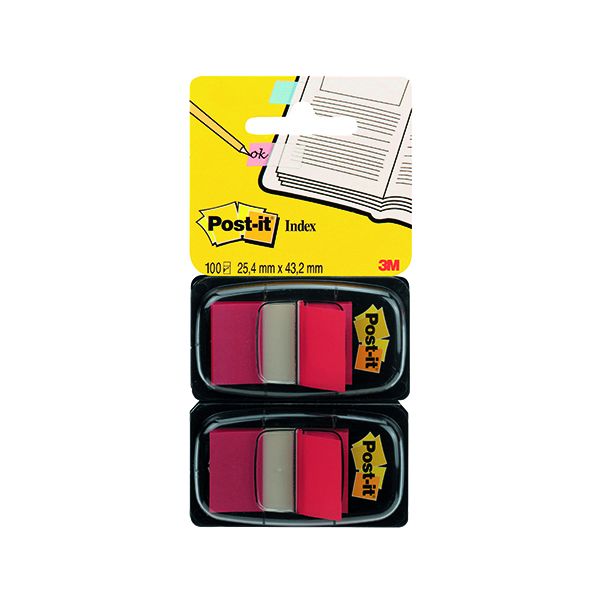 Postit Index Flag Dispenser Red Pk2 image