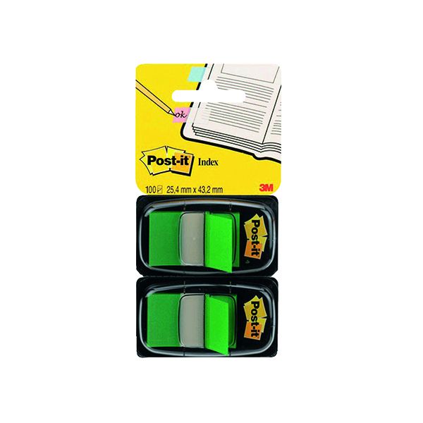 Postit Index Flag Dispenser Grn Pk2 image