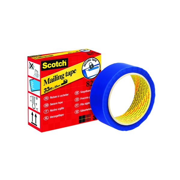 Scotch Secure Mail Tape 3533X35M Blu image