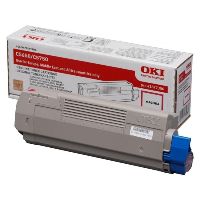 Oki 43872306 Magenta Toner Cartridge (2,000 pages*)