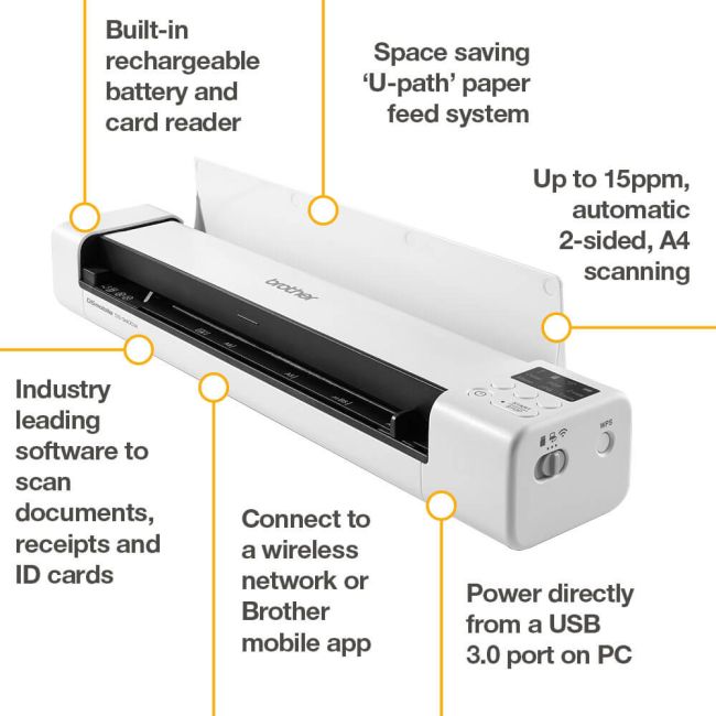 Brother DS-940W A4 Mobile Scanner