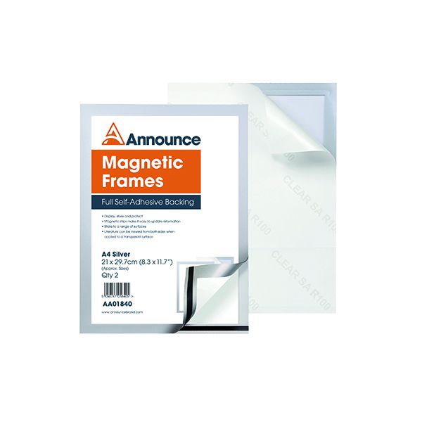 Announce Magnetic Frames A4 Silv P2 image