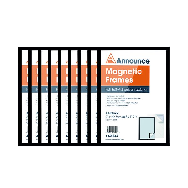 Announce Magnetic Frames A4 Blk P10 image