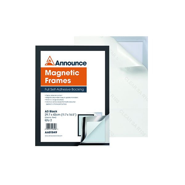 Announce Magnetic Frames A3 Blk P2 image