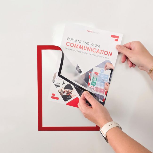 Announce Frame Solo A4 Magnetic Stripes Red (Pack of 5) AA50007 image 2