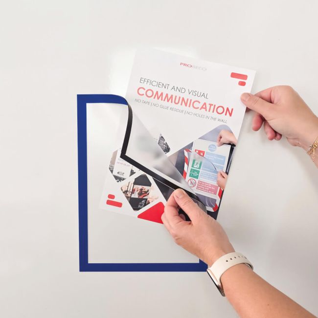 Announce Frame Solo A4 Magnetic Stripes Blue (Pack of 5) AA50008 image 2