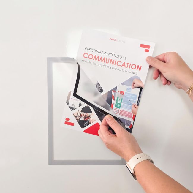 Announce Frame Solo A3 Magnetic Stripes Silver Grey (Pack of 5) AA50015 image 2