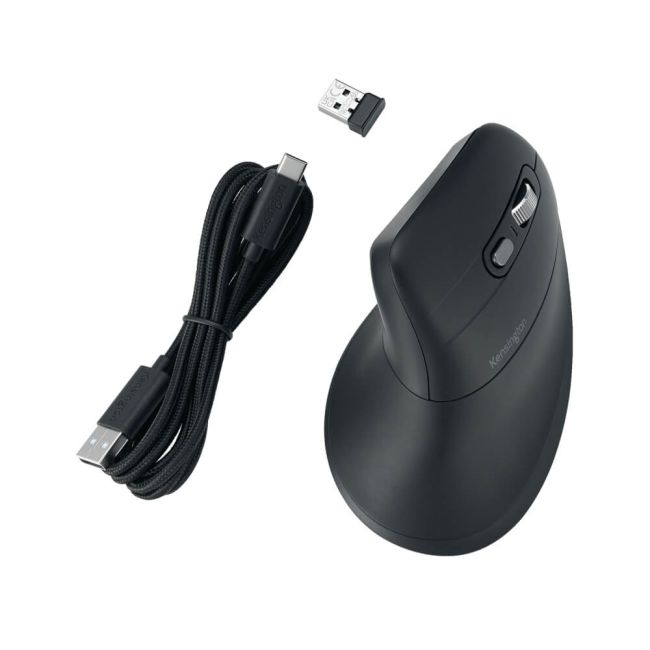Kensington Pro Fit Ergo MY630 EQ Vertical Wireless Rechargeable Mouse Black K72482WW image 8
