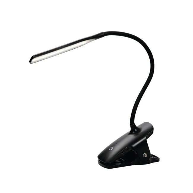 Alba LED Wireless Desk Lamp with Desk Top Clamp Black LEDCLIP N image 1