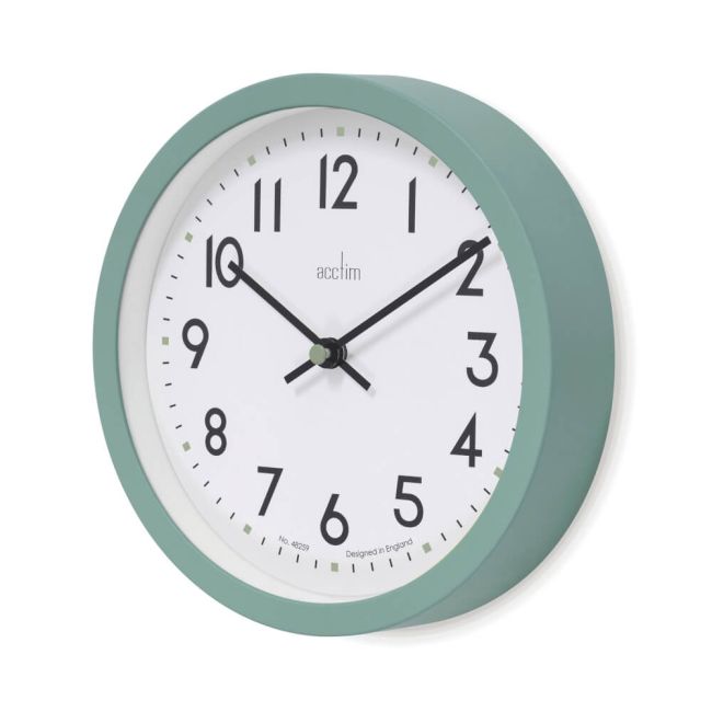 Acctim Elstow Small Office Wall Clock Green 20cm 22845 image 3