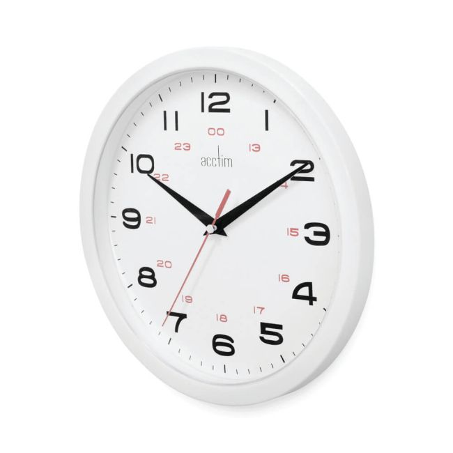 Acctim Aylesbury Office Wall Clock White 25.5cm 92/301-24 image 3