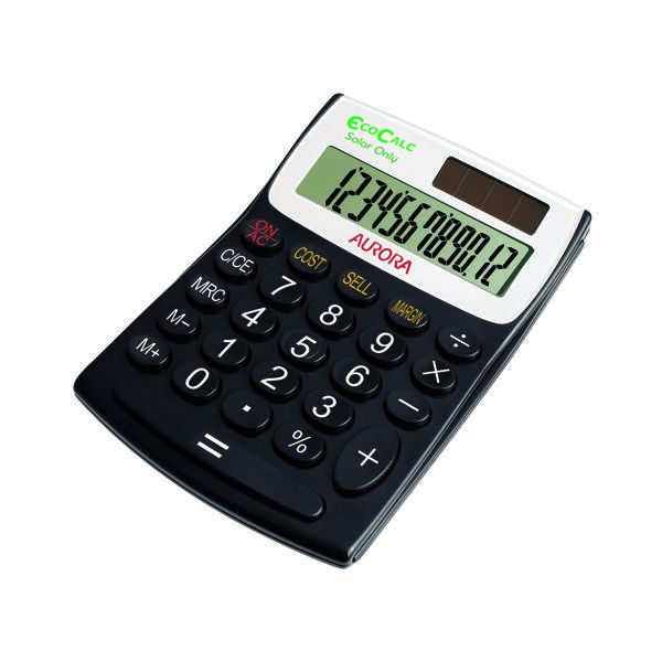 Aurora Eccalc 8Digit Semdsk Calc Blk image