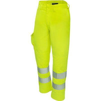 Progarm 7418 Men's Yellow Hi-Vis Arc-Trousers with Kneepad Pockets 30R image 1