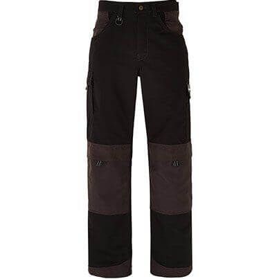 Trojan Men's Black/Grey Multipocket Tradesman Trousers with Kneepad Pockets 32S image 1