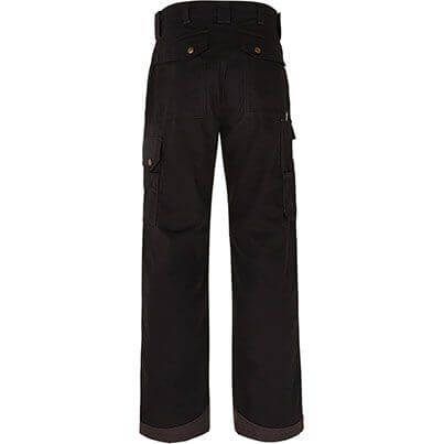 Trojan Men's Black/Grey Multipocket Tradesman Trousers with Kneepad Pockets 32S image 2