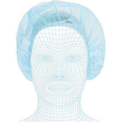 Arco Essentials Blue Disposable Bouffant Mob Caps (Pack of 1000) image 1