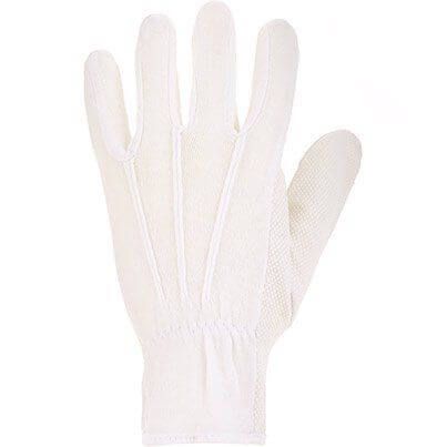 Arco White Cotton PVC-Microdot Gloves Large (Pack of 12) image 1