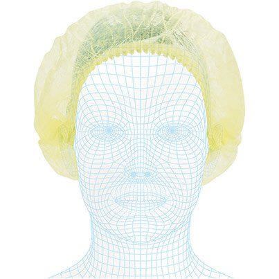 Arco Essentials Yellow Disposable Mob Caps (Pack of 2000) image 1