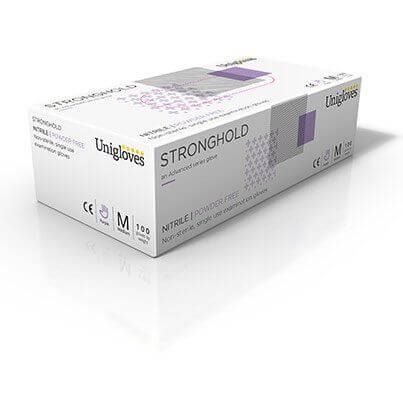 Unigloves Purple Nitrile Disposable Gloves M (Pack of 100) image 2