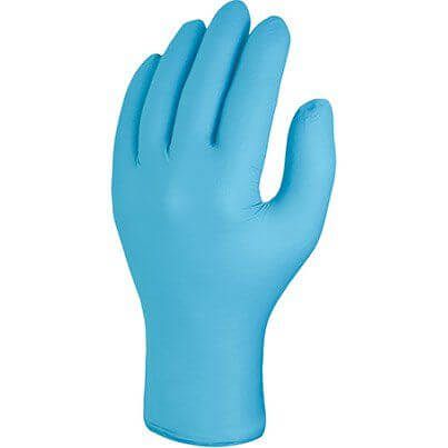 Skytec Utah Blue PF Nitrile Disposable Gloves M (Pack of 100) image 1