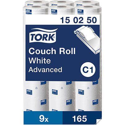 Tork Advanced C1 White Couch Roll (Pack of 9) image 1