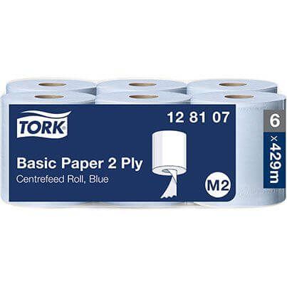 Tork M2 Blue Centrefeed Basic Paper Towel Roll 150m (Pack of 6) image 1