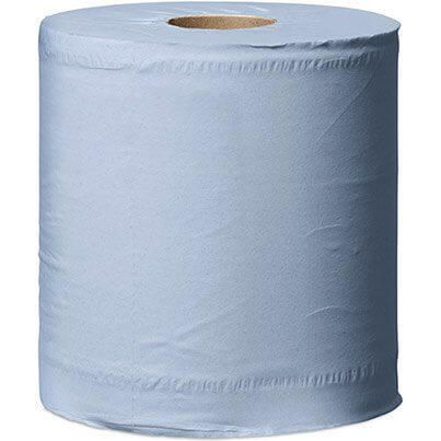 Tork M2 Centrefeed Wiping Paper Plus Blue Roll (Pack of 6) image 2