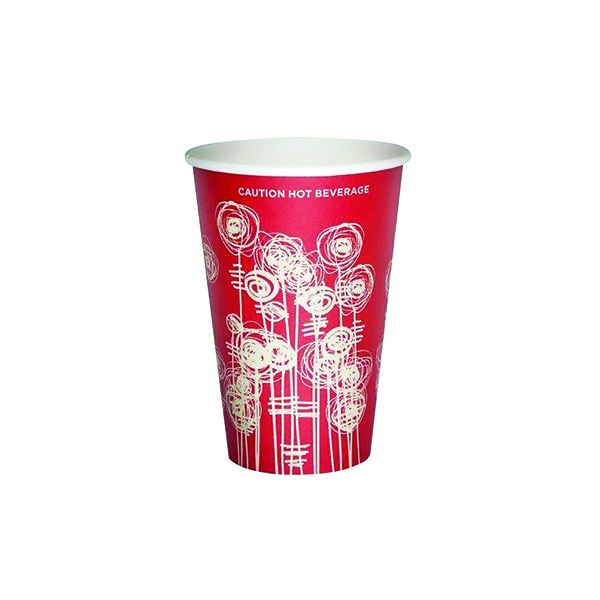 Vending Cup Red Swirl 9Oz Pk1000 image