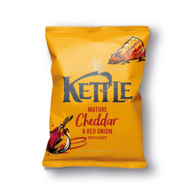 Kettle Mature Cheddar Red Onion Crisps 40g (Pack of 54) FG001862 image 1