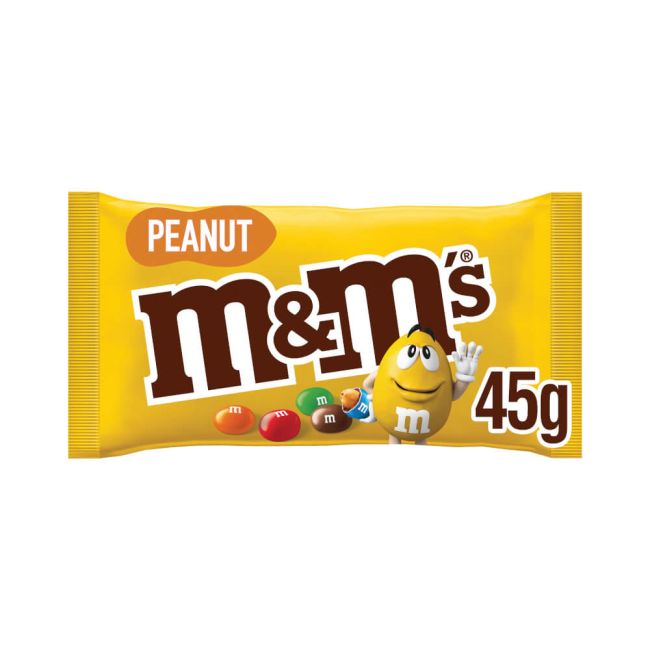 MMs Crunchy Peanut + Milk Chocolate Bag 45g (Pack of 24) 100531 image 1