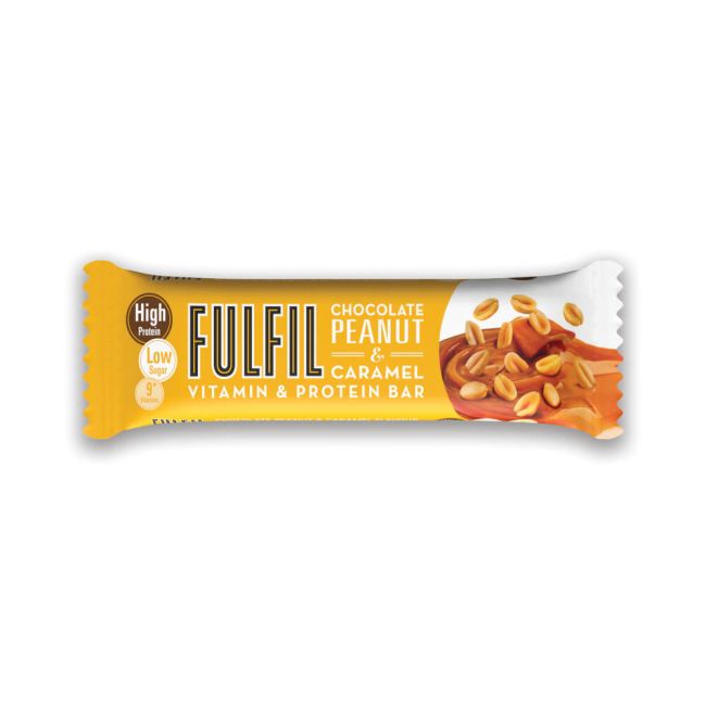 Fulfil Vitamin and Protein Bar Chocolate Peanut and Caramel 55g (Pack of 15) 122126 image 1