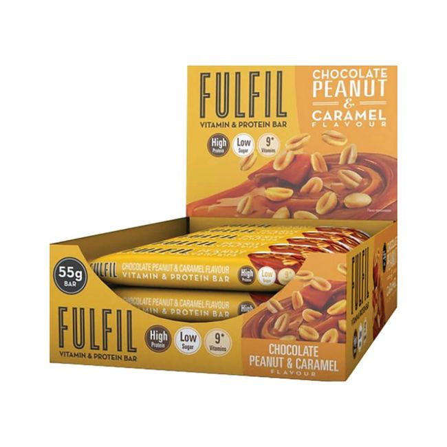 Fulfil Vitamin and Protein Bar Chocolate Peanut and Caramel 55g (Pack of 15) 122126 image 2