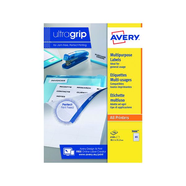 Avery Multi Labels 65 Sheet image